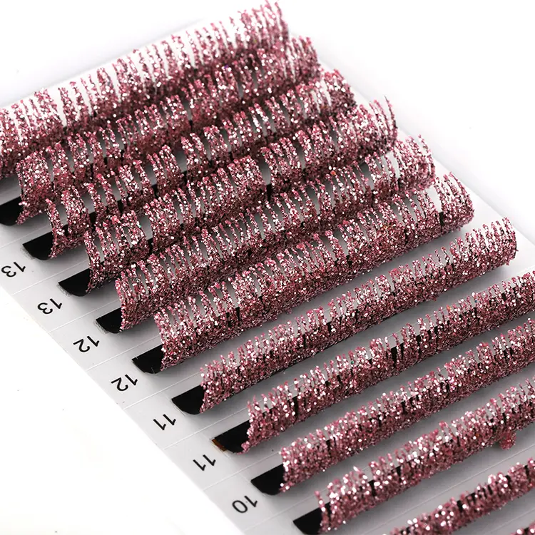 Pembe parıltı parlak kirpikler